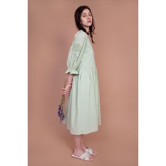 Meadows Hazel cotton Dress Sage Size US14 - Picture 1 of 12
